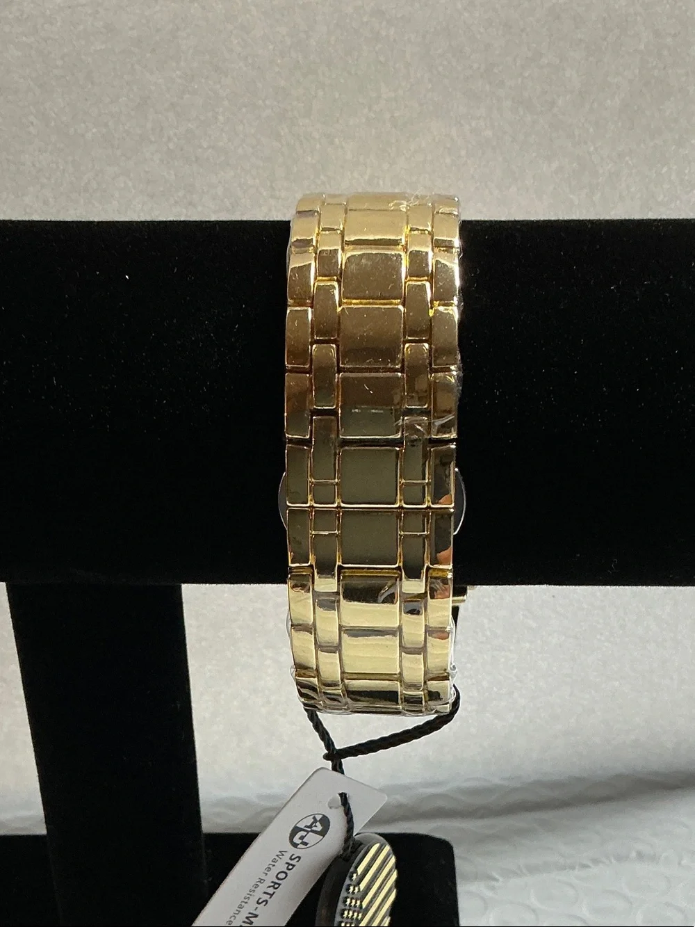 AJ's Gold Tone Watch with Red Dial 48mm